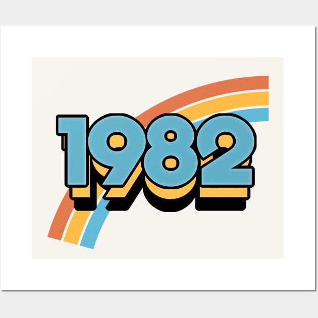 1982 ∆∆∆ Retro Birthday Design Wall Art by DankFutura